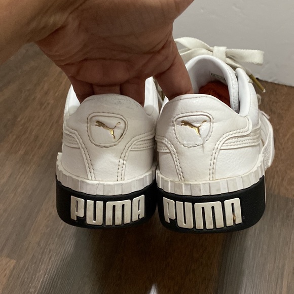 Puma Cali White Black Platform Sneakers Size 7 - Picture 4 of 15